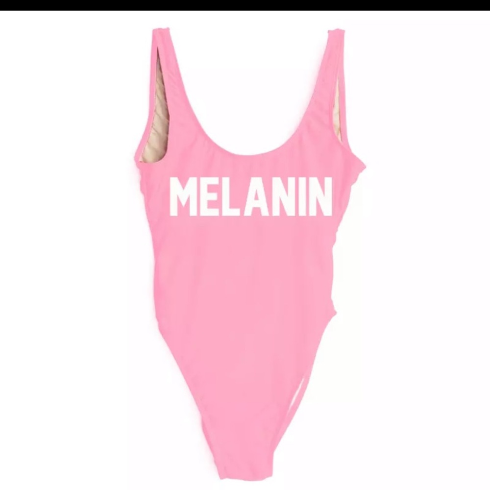 Pink one piece swimsuit
